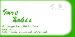 imre makis business card